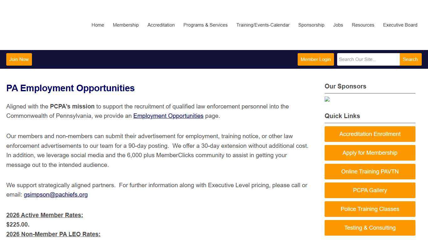 Employment Opportunities Listing